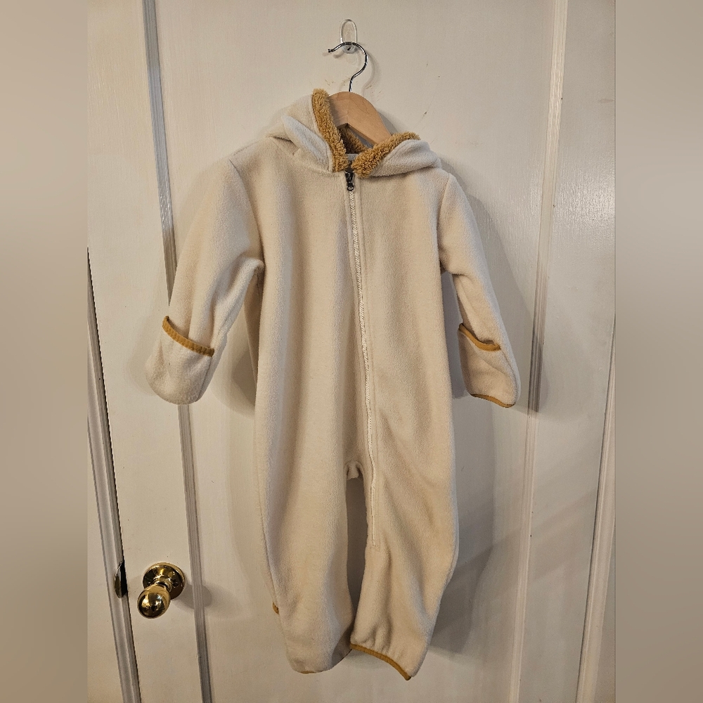 Columbia Cream Bear Toddler Fleece Bunting Suit